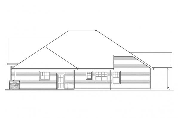 Home Plan Left Elevation of this 3-Bedroom,2689 Sq Ft Plan -108-1111