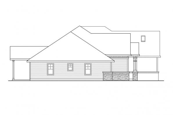 Home Plan Right Elevation of this 3-Bedroom,2689 Sq Ft Plan -108-1111