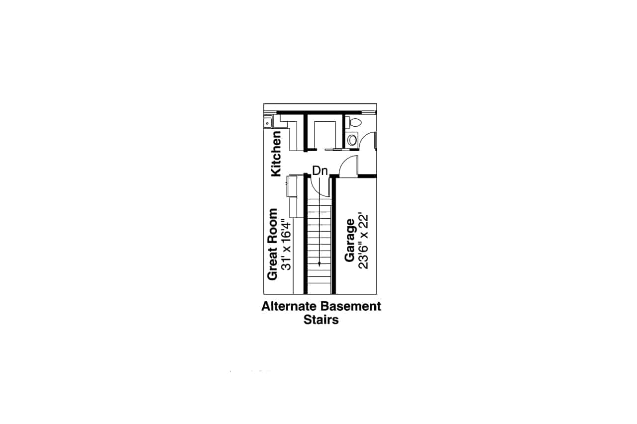 Main Level of Ranch Plan #108-1115