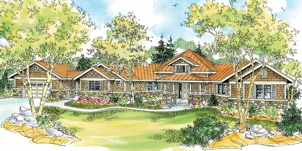 Craftsman shingle home (ThePlanCollection: Plan #108-1123)