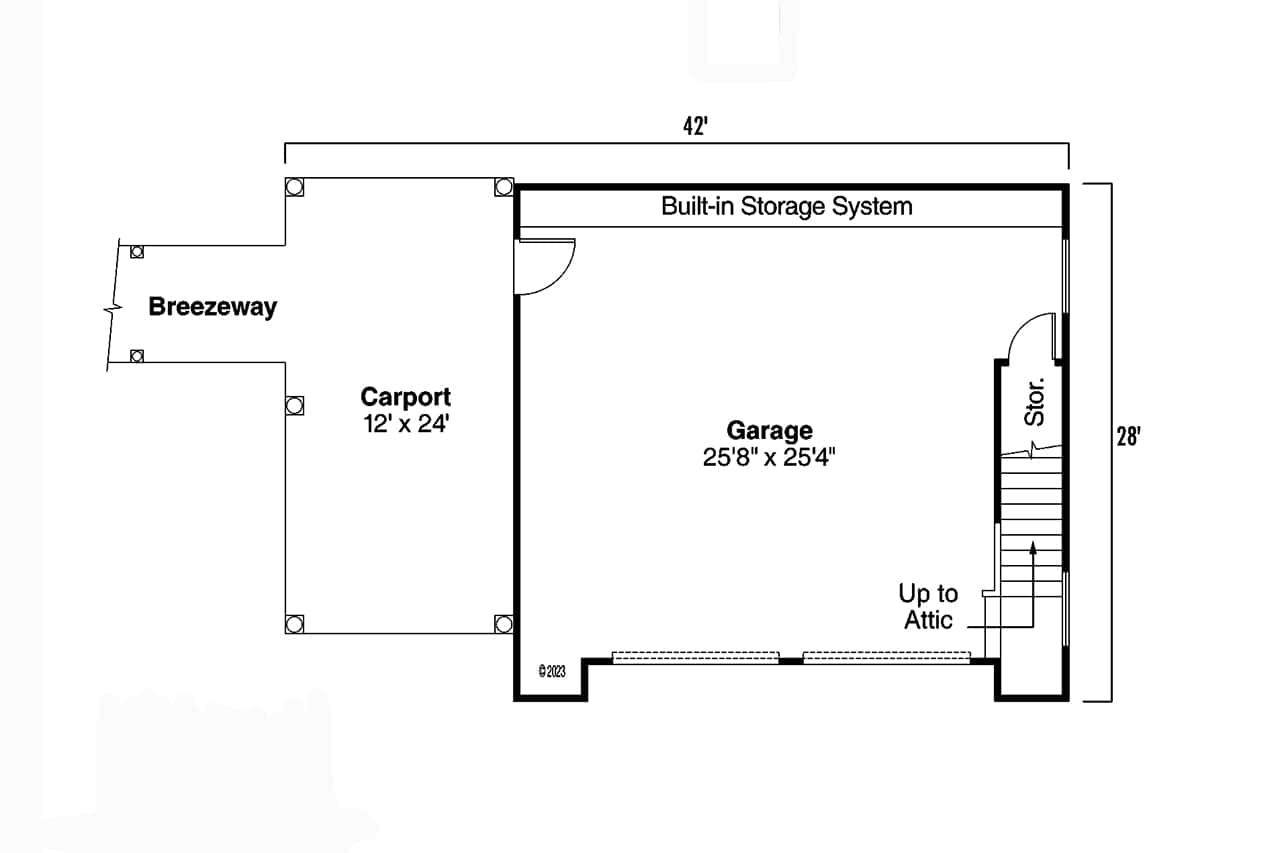 Garage of Garage Plan #108-1125