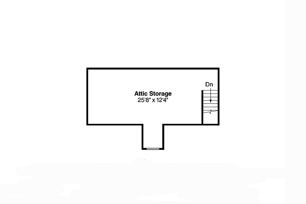 Upper Level of Garage Plan #108-1125