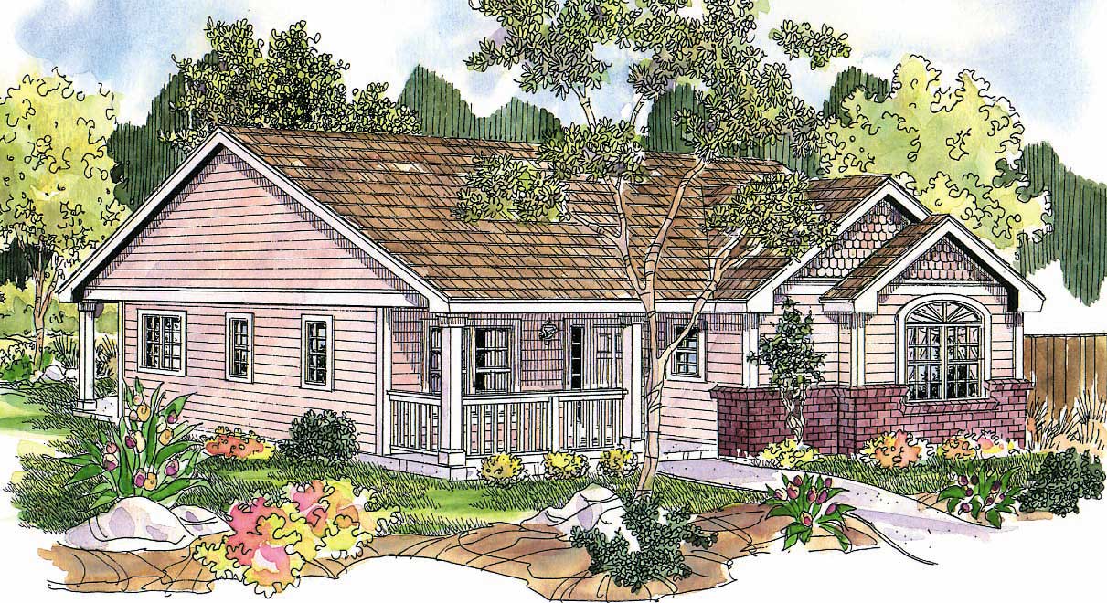 Front elevation of Small House Plans home (ThePlanCollection: House Plan #108-1140)