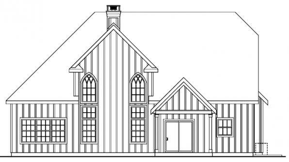 Home Plan Rear Elevation of this 3-Bedroom,2339 Sq Ft Plan -108-1145