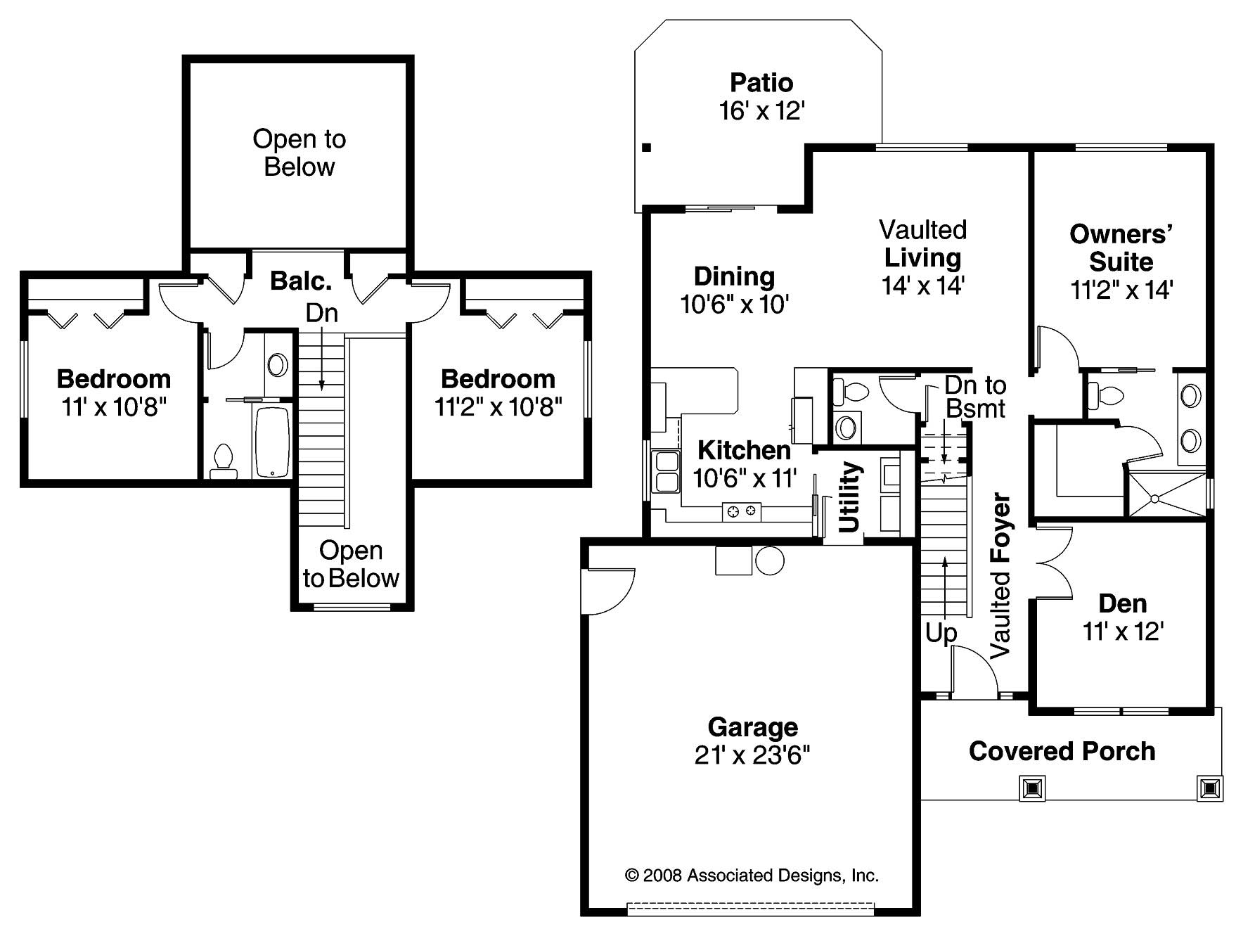 Floor Plan First Story of Contemporary Plan #108-1151