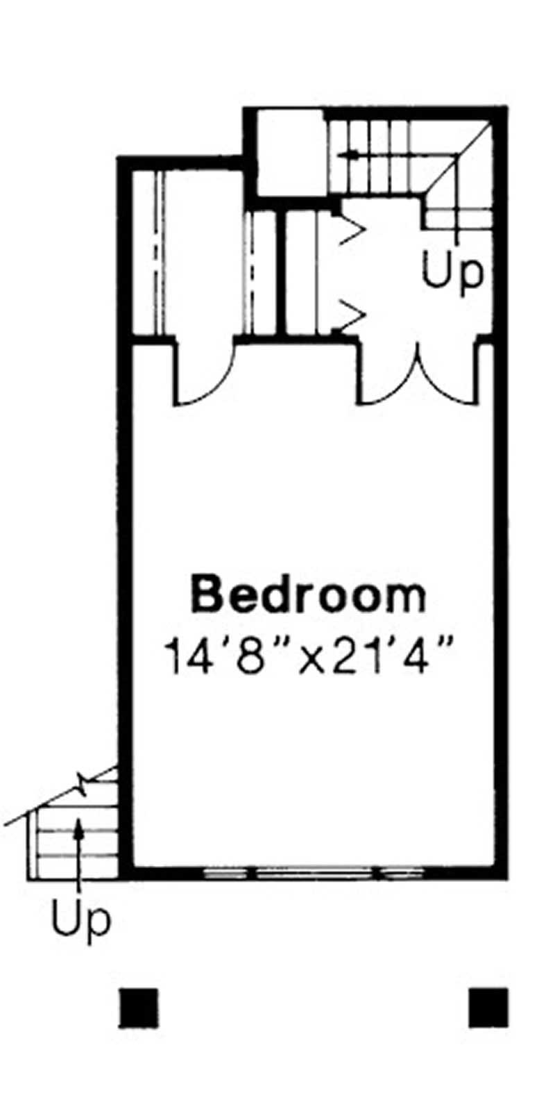 Floor Plan Second Story of Contemporary Plan #108-1157