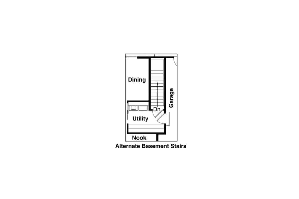 Floor Plan Main Level of Country Plan #108-1159