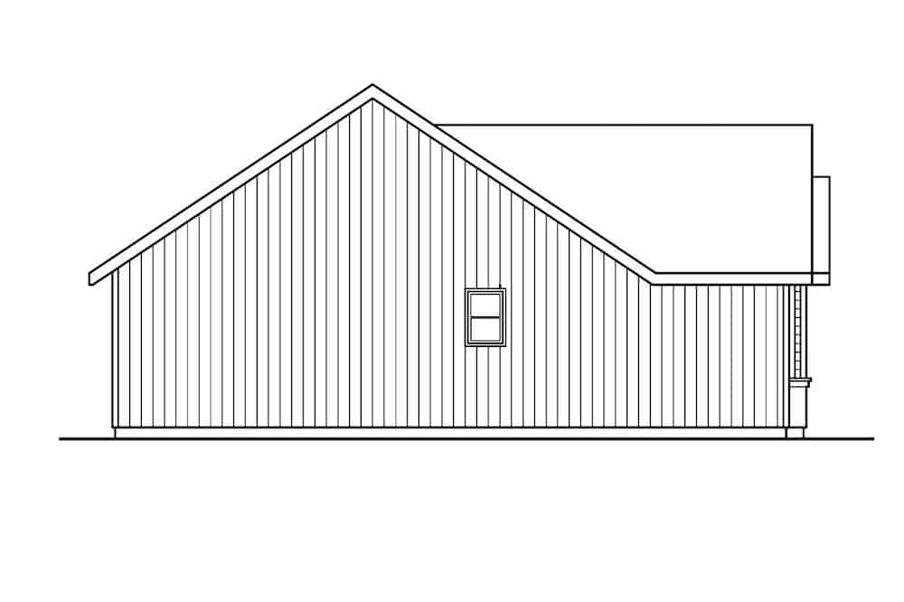 Home Plan Left Elevation of this 3-Bedroom,1634 Sq Ft Plan -108-1159