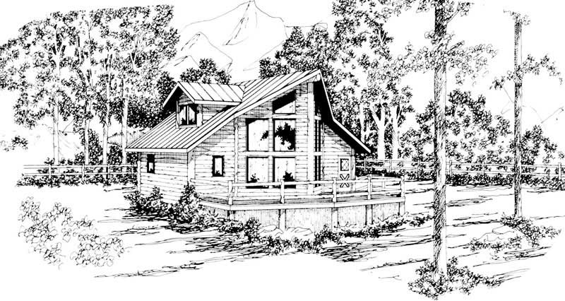 Front View of this 3-Bedroom, 1401 Sq Ft Plan - 108-1170