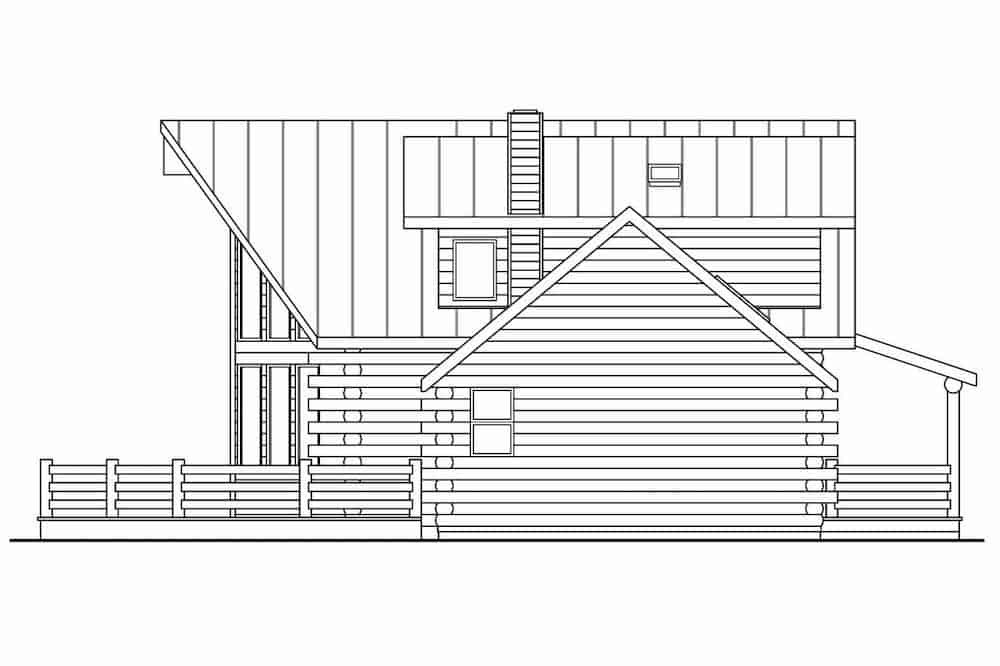 Home Plan Left Elevation of this 3-Bedroom,1987 Sq Ft Plan -108-1171