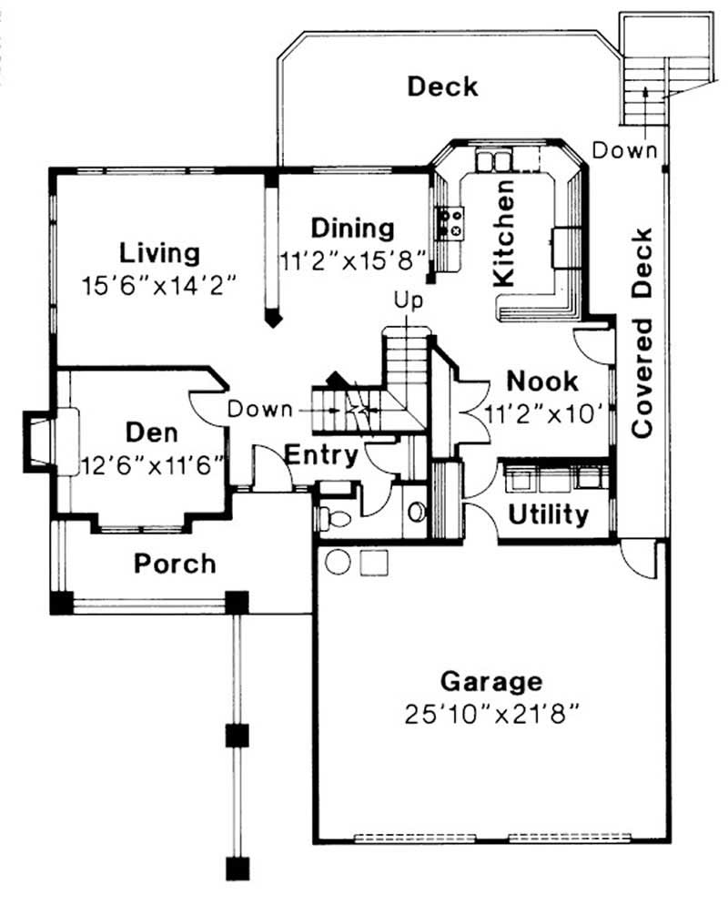 Floor Plan First Story of Transitional Plan #108-1172