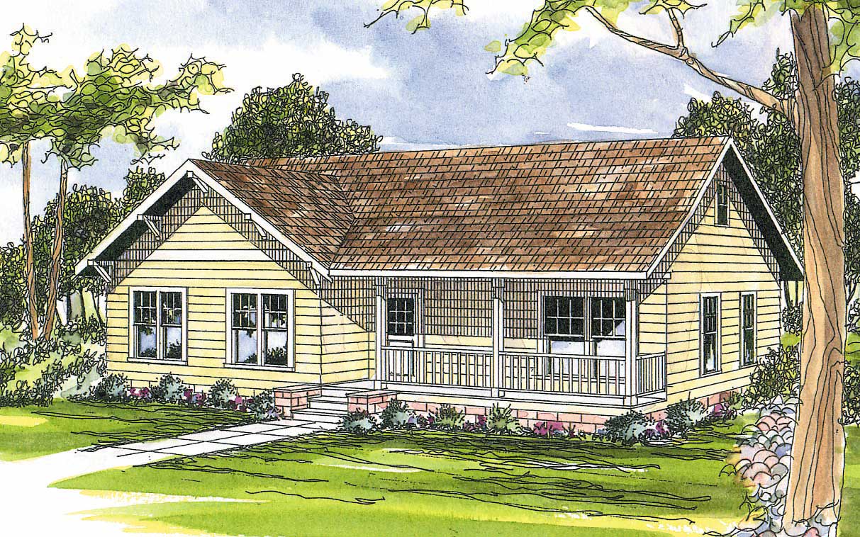 This image shows the Country Style for this set of house plans.