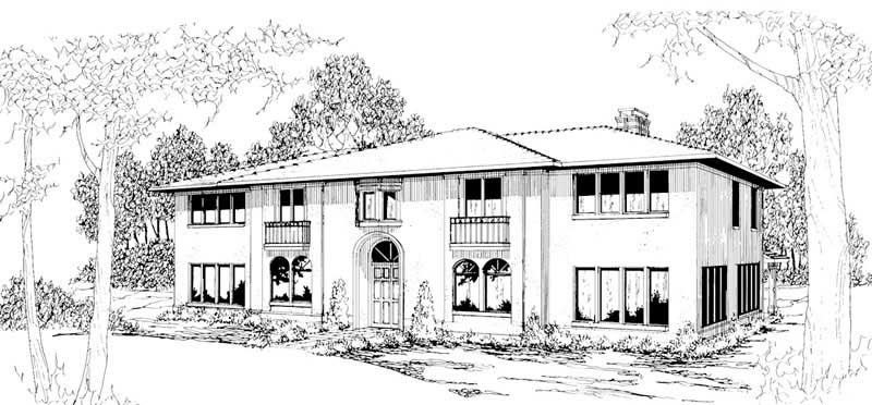 Front View of this 6-Bedroom, 4765 Sq Ft Plan - 108-1178