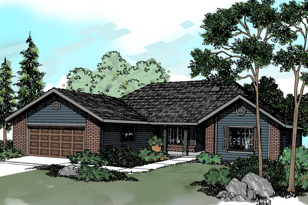 Traditional home (ThePlanCollection: Plan #108-1181)