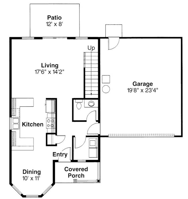 Floor Plan First Story of Country Plan #108-1183