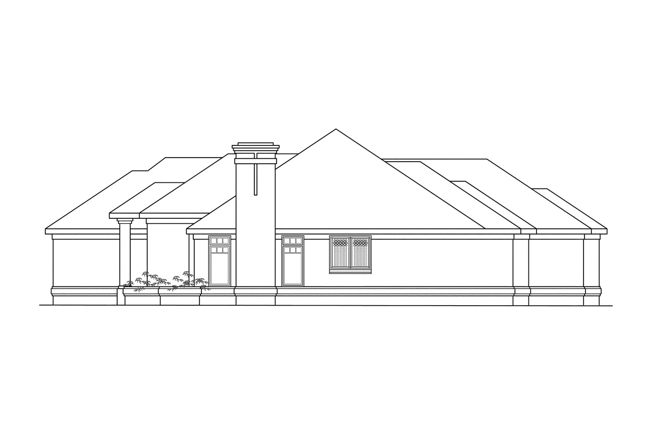 Home Plan Right Elevation of this 3-Bedroom,2684 Sq Ft Plan -108-1185