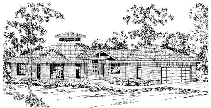 Front View of this 3-Bedroom, 2417 Sq Ft Plan - 108-1201