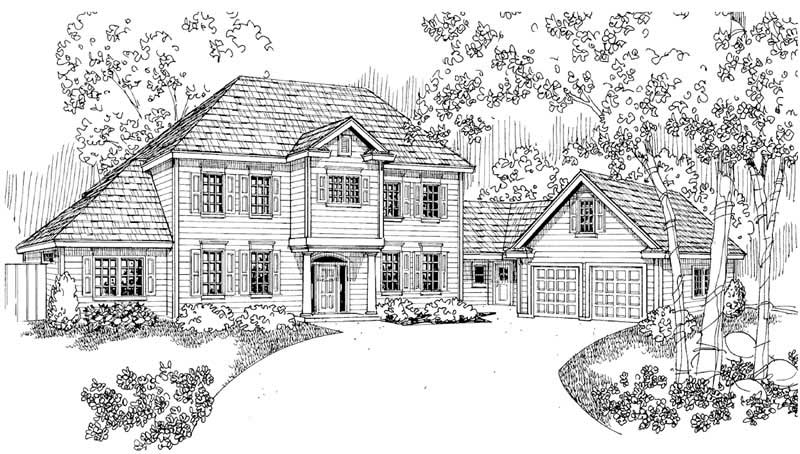 Front View of this 6-Bedroom, 3085 Sq Ft Plan - 108-1205
