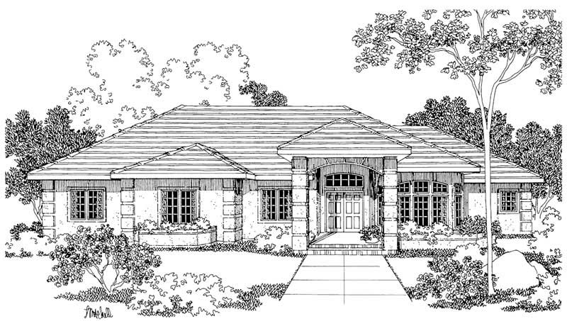 Front View of this 3-Bedroom, 2692 Sq Ft Plan - 108-1222