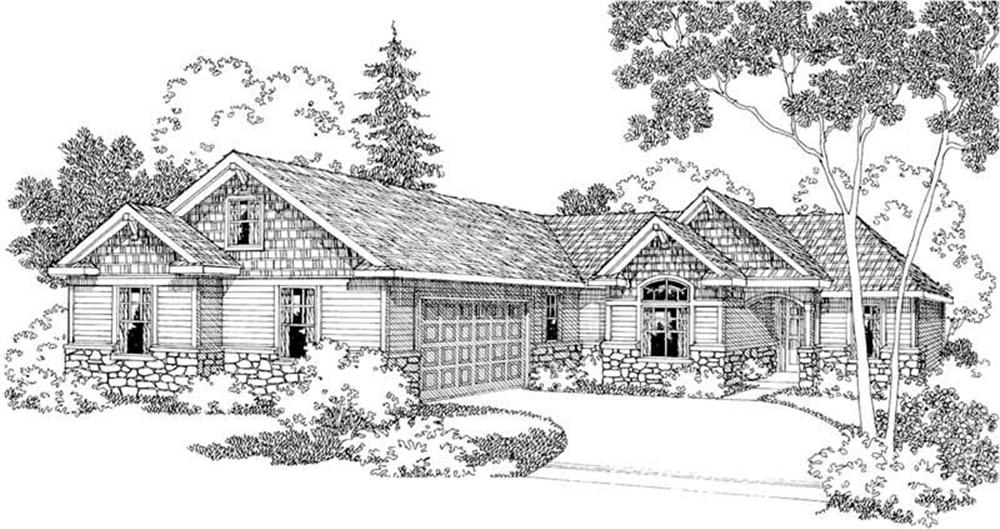 Front View of this 4-Bedroom, 2183 Sq Ft Plan - 108-1228