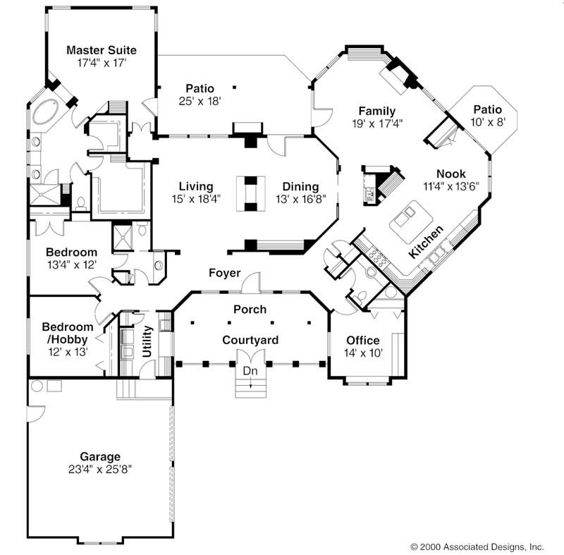 Floor Plan First Story of Transitional Plan #108-1231