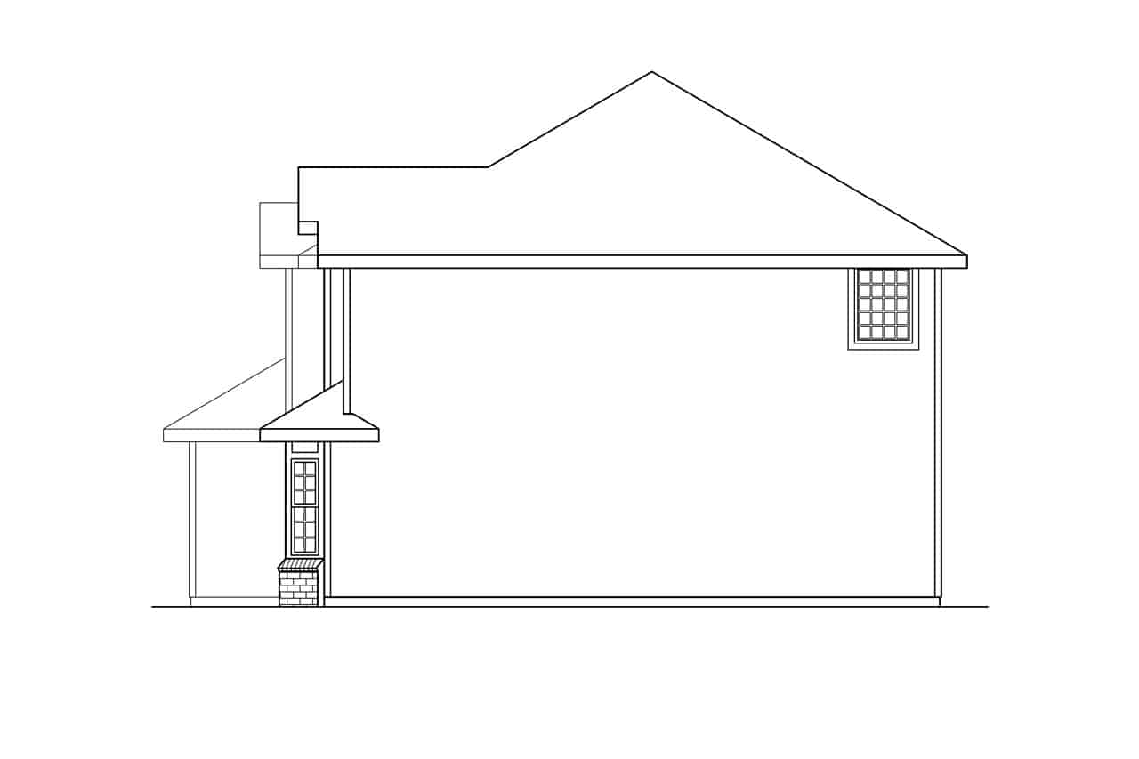 Home Plan Right Elevation of this 4-Bedroom,2346 Sq Ft Plan -108-1232