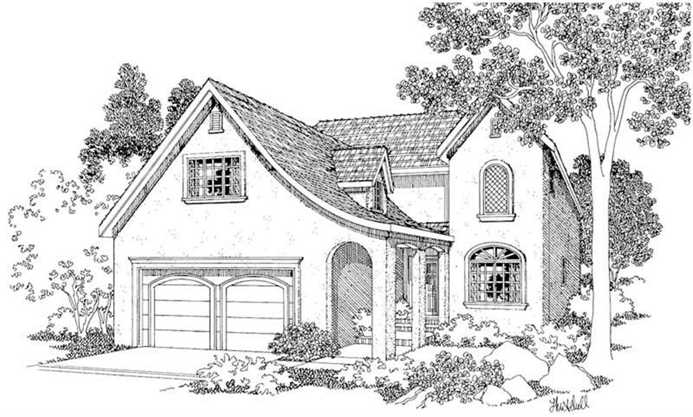 Front View of this 4-Bedroom, 2192 Sq Ft Plan - 108-1239