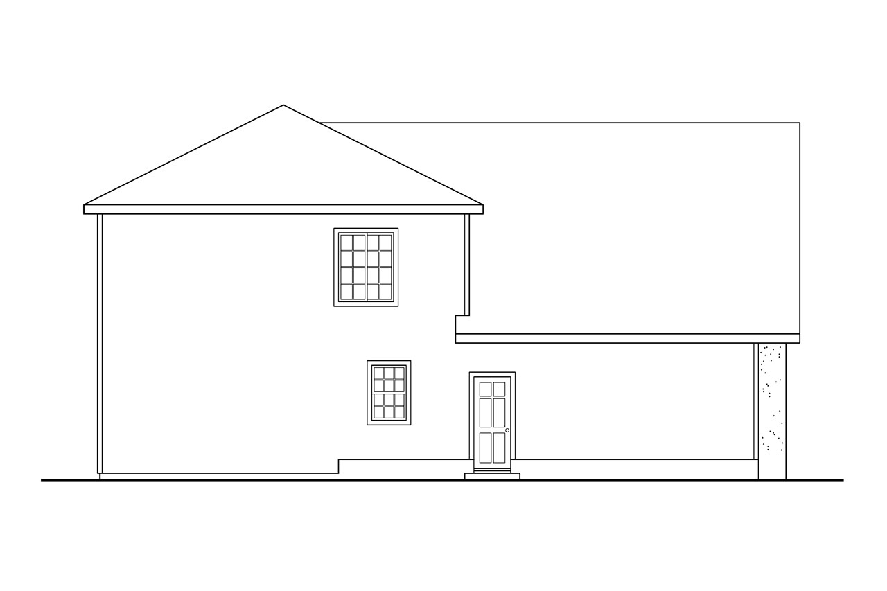 Home Plan Left Elevation of this 4-Bedroom,2192 Sq Ft Plan -108-1239