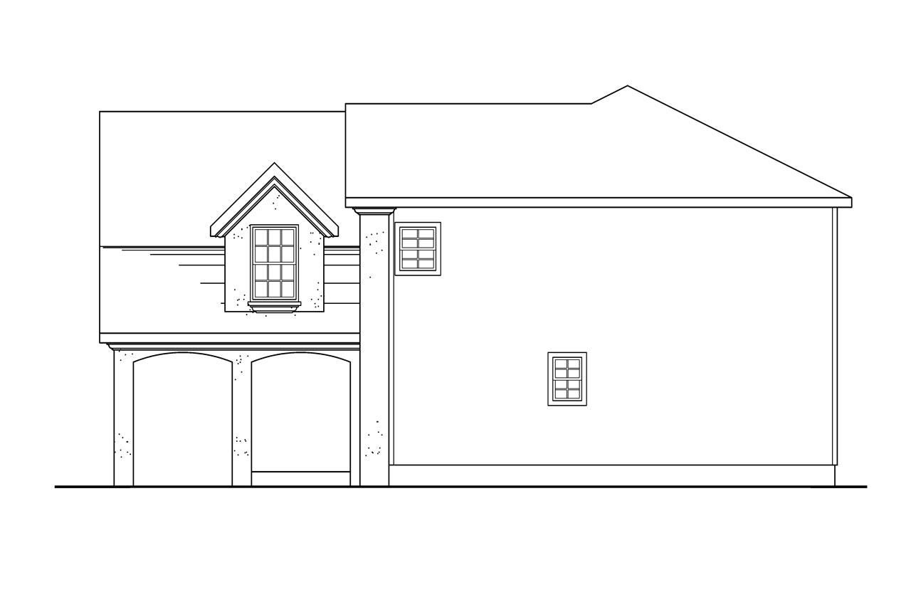 Home Plan Right Elevation of this 4-Bedroom,2192 Sq Ft Plan -108-1239