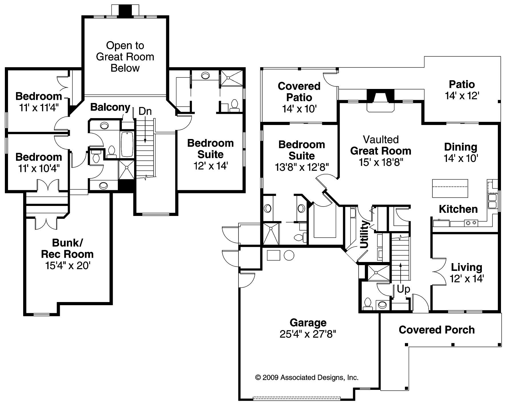 Floor Plan First Story of Country Plan #108-1245