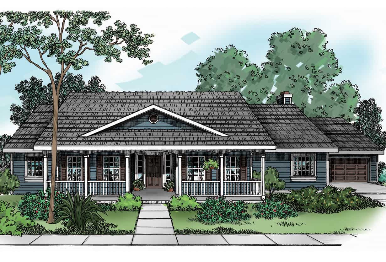 Front View of this 3-Bedroom, 2083 Sq Ft Plan - 108-1250