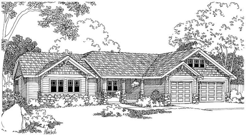 Front View of this 4-Bedroom, 2481 Sq Ft Plan - 108-1252