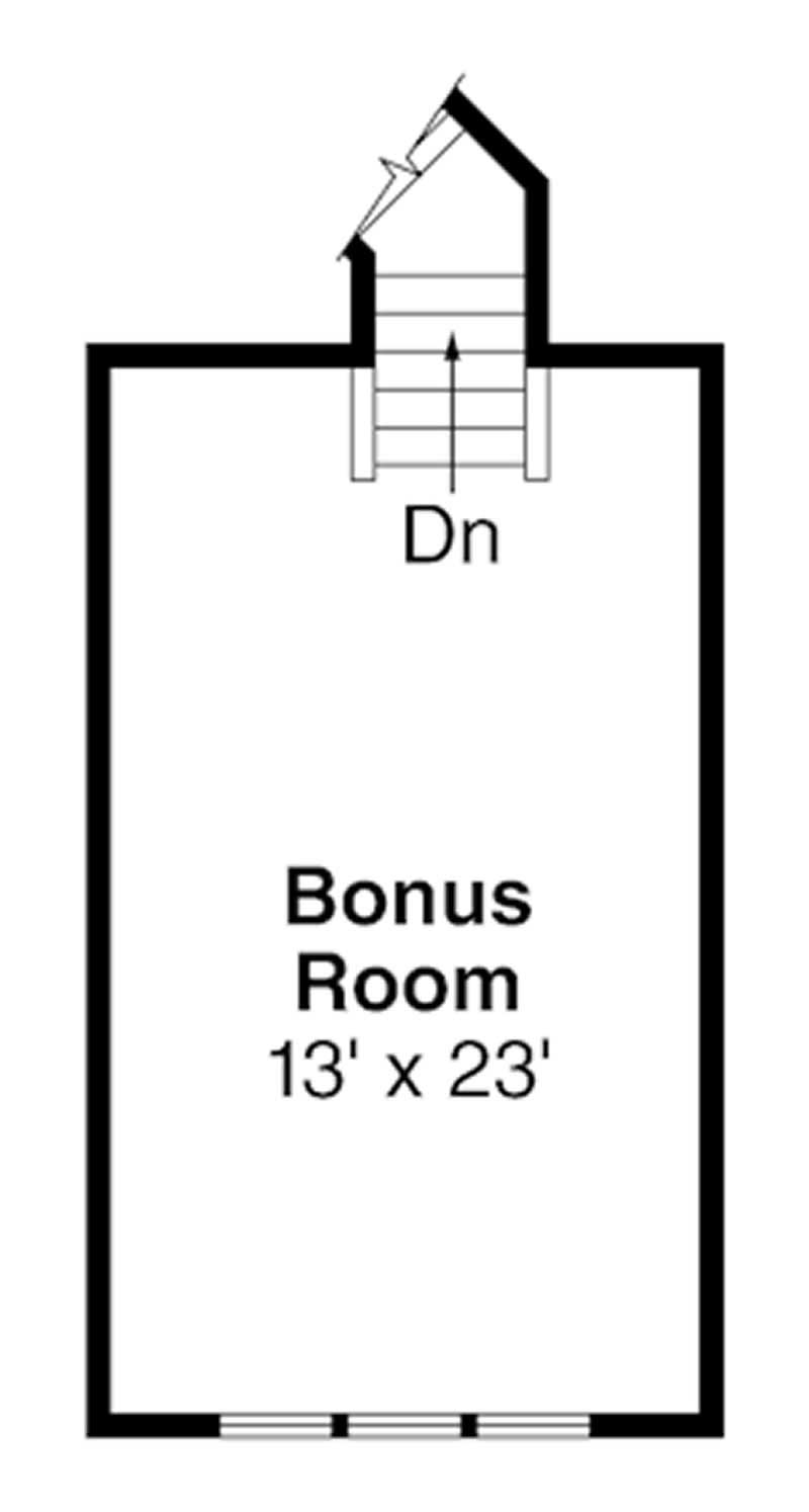 Floor Plan Second Story of Craftsman Plan #108-1259
