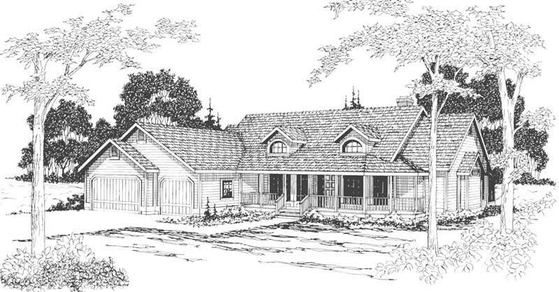 Front View of this 4-Bedroom, 2299 Sq Ft Plan - 108-1262