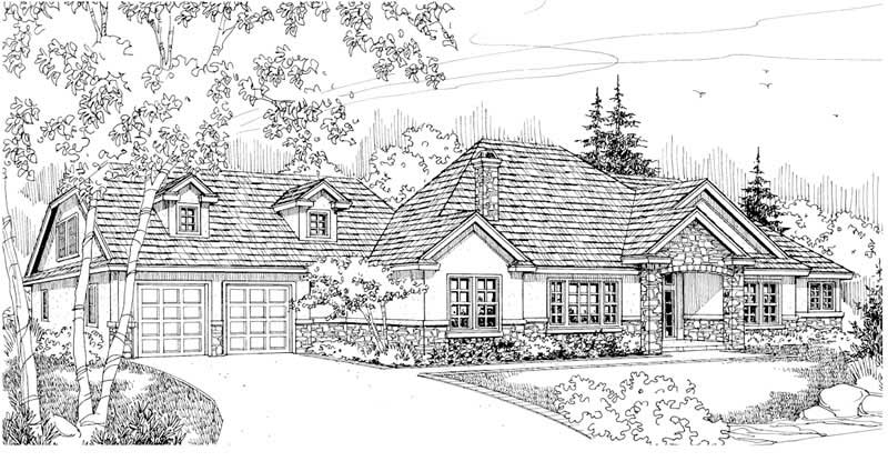 Front View of this 5-Bedroom, 4159 Sq Ft Plan - 108-1264