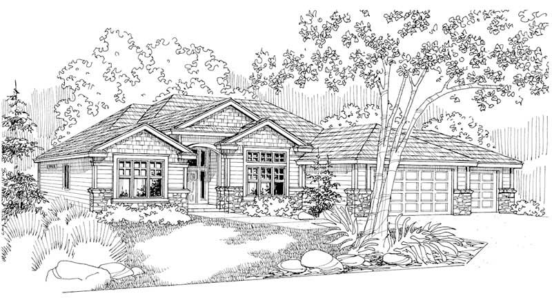 Front View of this 4-Bedroom, 2326 Sq Ft Plan - 108-1269