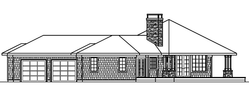 Home Plan Left Elevation of this 3-Bedroom,2191 Sq Ft Plan -108-1273