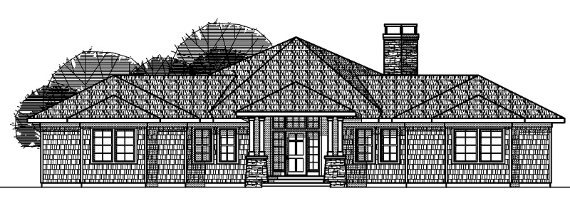 Home Plan Front Elevation of this 3-Bedroom,2191 Sq Ft Plan -108-1273
