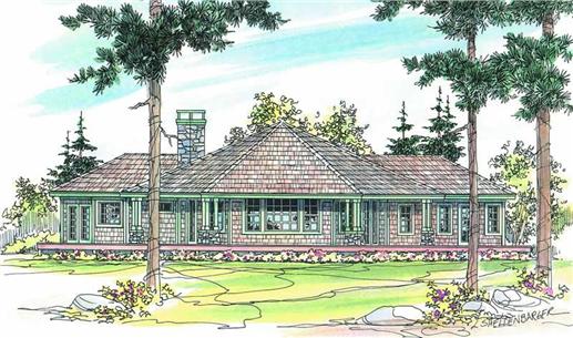 Front View of this 3-Bedroom, 2191 Sq Ft Plan - 108-1273