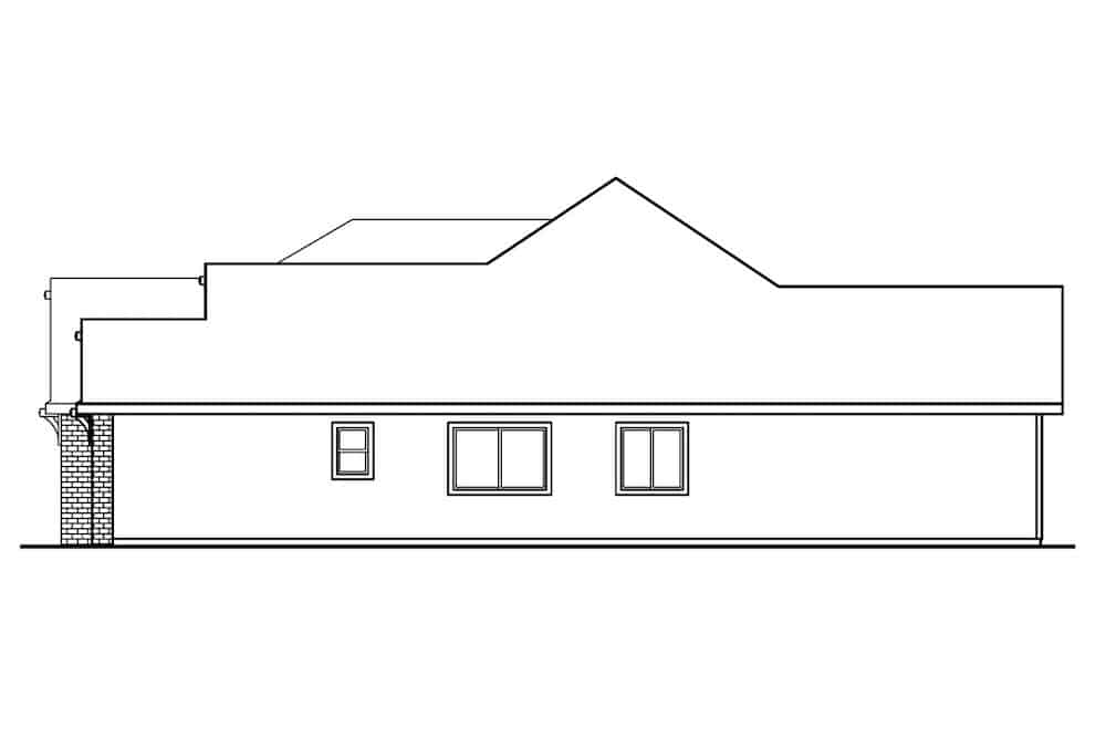 Home Plan Right Elevation of this 3-Bedroom,2561 Sq Ft Plan -108-1279