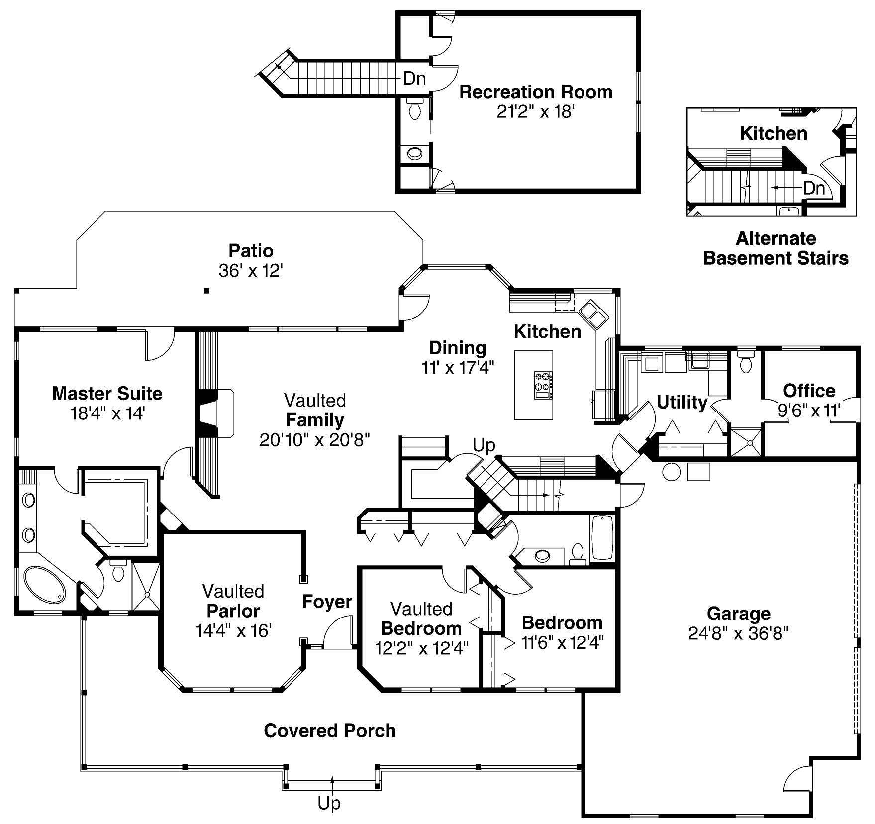 Floor Plan First Story of Plan #108-1285