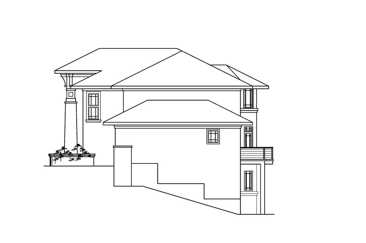Home Plan Right Elevation of this 4-Bedroom,4285 Sq Ft Plan -108-1288