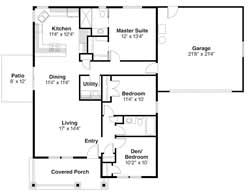 Floor Plan First Story of Craftsman Plan #108-1289
