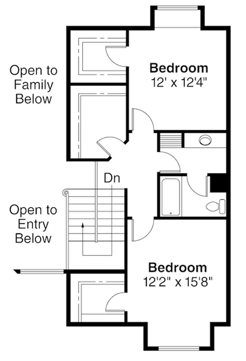 Floor Plan Second Story of Plan #108-1298