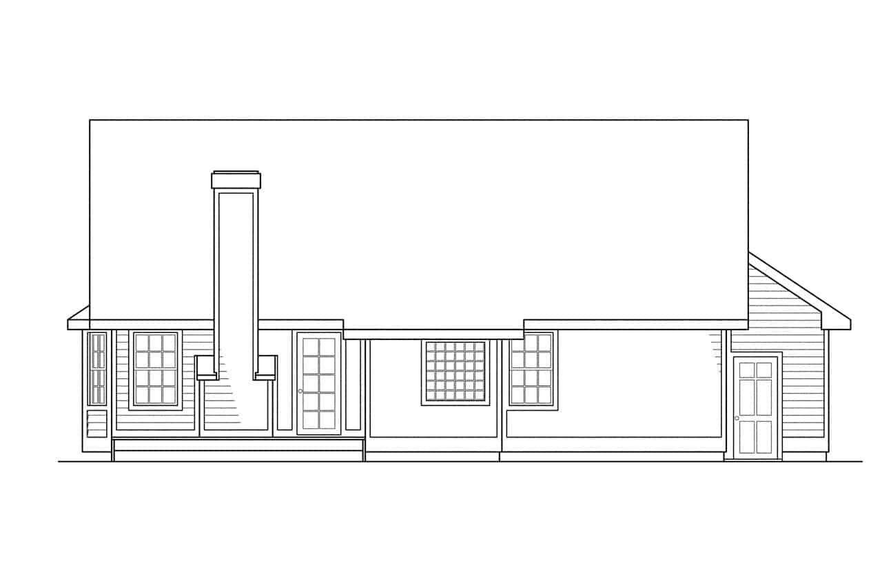 Home Plan Right Elevation of this 3-Bedroom,1790 Sq Ft Plan -108-1321