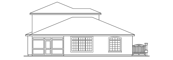 Home Plan Rear Elevation of this 4-Bedroom,2567 Sq Ft Plan -108-1328