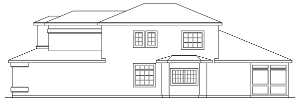 Home Plan Right Elevation of this 4-Bedroom,2567 Sq Ft Plan -108-1328