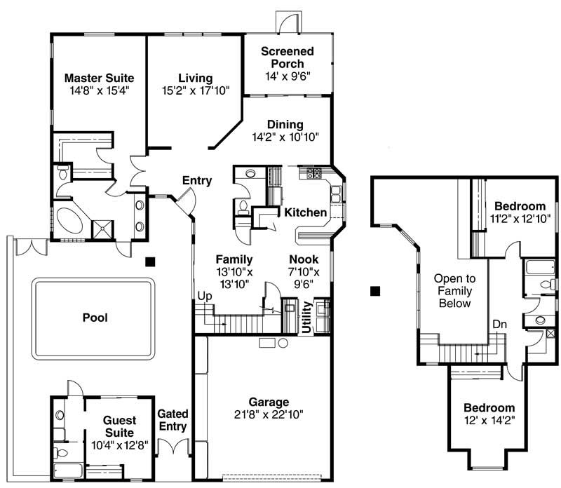 Floor Plan First Story of In-Law Suite Plan #108-1328