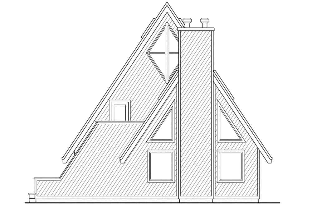 Home Plan Right Elevation of this 3-Bedroom,1850 Sq Ft Plan -108-1337