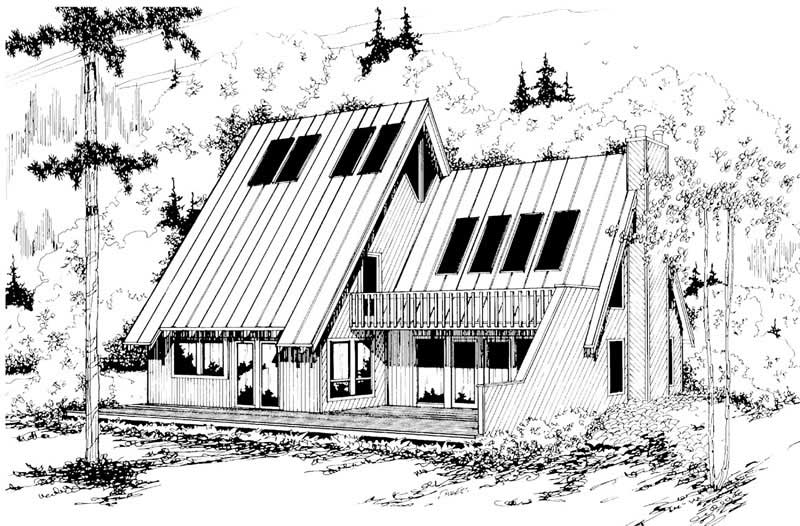 Front View of this 3-Bedroom, 1850 Sq Ft Plan - 108-1337